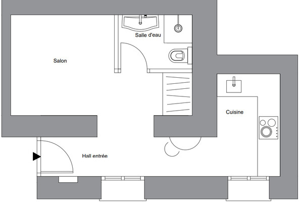 Condamine / Villa Bambusi / Studio transformable en 2 pièces