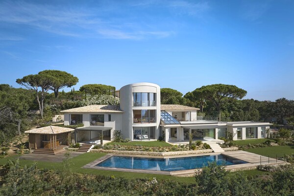 Villa moderne vue mer, à pied de la plage de Pampelonne