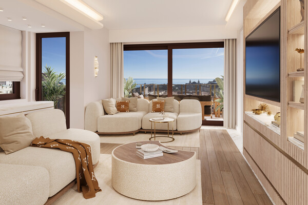 SPACIOUS 4 ROOM APARTMENT NEAR THE CARRÉ D'OR - BREATHTAKING VIEW OF THE SEA AND THE CASINO