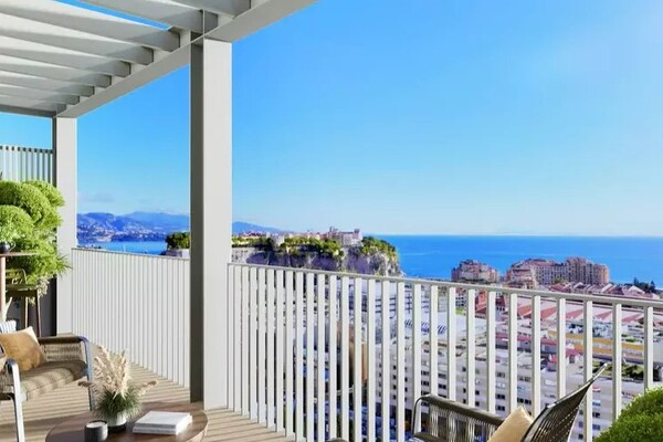 Cap d'Ail - Monaco border - Magnificent 3-room apartment - sea view