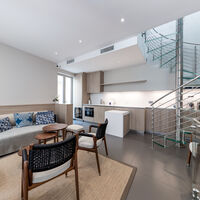 Gorgeous interior designed triplex apartment with rare sunny terrace
